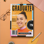 Moderne Cover Foto Magazine Graduation Party Einladung