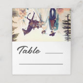 Moderne Cowboy-Braut-Western-Hochzeit Platzkarte (Außenseite Aufgefaltet)