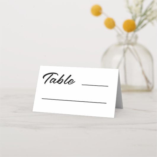 Moderne Cowboy-Braut-Western-Hochzeit Platzkarte (Vorderseite)