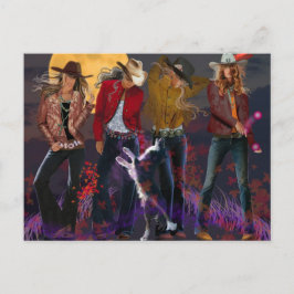 Moderne Cowgirl Postcard Postkarte