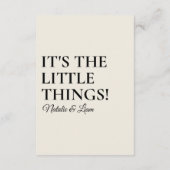 Moderne Cream Black Funky Retro Hochzeitdetails Begleitkarte (Rückseite)