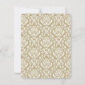 Moderne Cream Gold Script-Hochzeitsskripte-Tischnu Einladung (Rückseite)