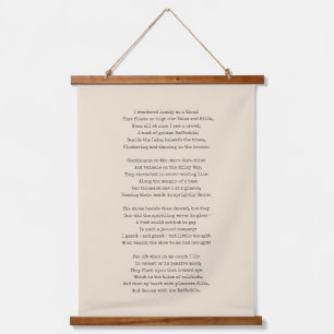 Moderne Cream-Schreibmaschine für Ihr Gedicht Wandteppich Mit Holzrahmen