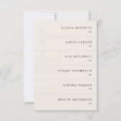 Moderne Cream Simple Wedname Platzkarten (Vorderseite)