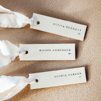 Moderne Cream Simple Wedname Platzkarten