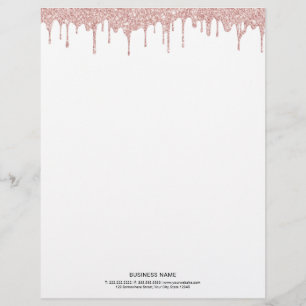 Moderne Creative Rose Gold Drips Briefbogen