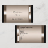 Moderne Creme Beruflich Elegante Visitenkarte (Vorne/Hinten)