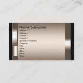Moderne Creme Beruflich Elegante Visitenkarte (Rückseite)