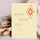 Moderne Creme, Blush & Burnt Orange Save The Date