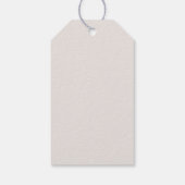 Moderne Creme Brown Monogram Earth Tone Wedding Geschenkanhänger (Rückseite)