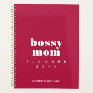 Moderne Creme Burgund Cool Bossy Mama 2026 Planer