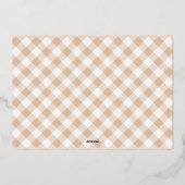 Moderne Creme Dankend Herbstleaves Erntedank Folieneinladung (Rückseite)