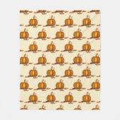 Moderne Creme | ERNTEDANK | Kürbis Fleecedecke (Vorderseite)