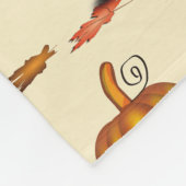 Moderne Creme | ERNTEDANK | Kürbis Fleecedecke (Ecke)