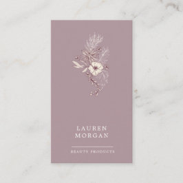Moderne Creme Floral Business Card Visitenkarte