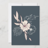 Moderne Creme Floral Virtual Baby Dusche Einladung (Rückseite)