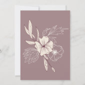 Moderne Creme Floral Virtual Baby Dusche Einladung (Rückseite)