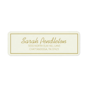 Moderne Creme Gold Schrift
