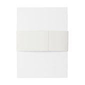 Moderne Creme mit Emerald Green Initials Wedding Einladungsbanderole (Rückseitenbeispiel)