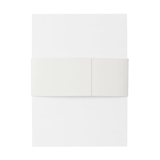 Moderne Creme mit Emerald Green Initials Wedding Einladungsbanderole (Rückseitenbeispiel)