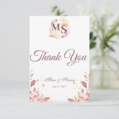 Moderne creme rustikale Broom Blume Danke Karte (Stehend Vorderseite)