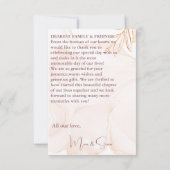 Moderne creme rustikale Broom Blume Danke Karte (Rückseite)