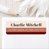 Moderne Creme Terracotta braune Retro Rücksendeadr (Insitu)