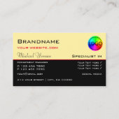 Moderne Creme und Black Chic mit Beruflichem Logo Visitenkarte (Rückseite)