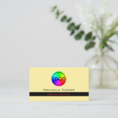 Moderne Creme und Black Chic mit Beruflichem Logo Visitenkarte (Stehend Vorderseite)