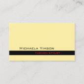 Moderne Creme und Black Classic Einfach Beruflich Visitenkarte (Vorderseite)