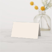 Moderne Creme und Black Wedding Monogram Platzkarte (Rückseite)