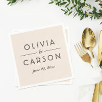 Moderne Creme und Black Wedding Monogram