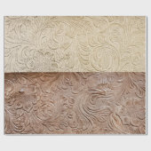 Moderne Creme und gegossenes Leder Geschenkpapier (Flach)