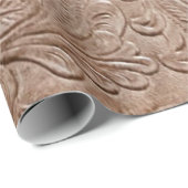 Moderne Creme und gegossenes Leder Geschenkpapier (Rolleneckpunkt)