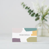 Moderne, cremige Sommerfarben Splash Visitenkarte (Stehend Vorderseite)