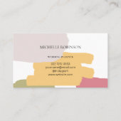 Moderne, cremige Sommerfarben Splash Visitenkarte (Rückseite)