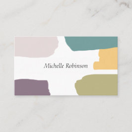 Moderne, cremige Sommerfarben Splash Visitenkarte