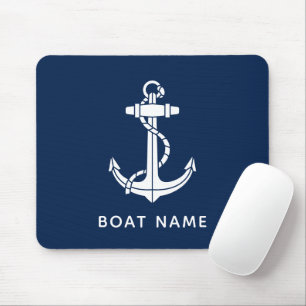Moderne Crew für Schiffsnamen Anchor Segeln Mousepad
