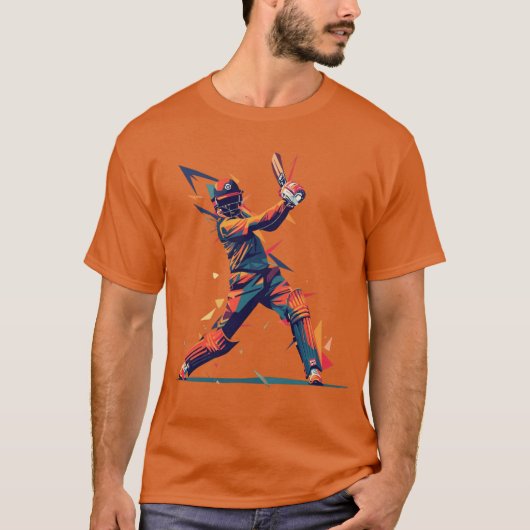 Moderne Cricket-Geometrie T20 Tee (Vorderseite)