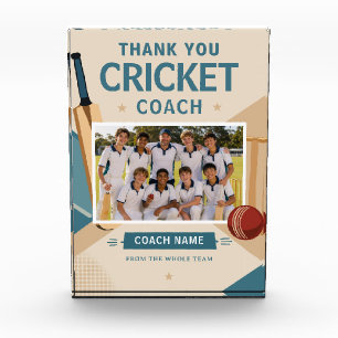 Moderne Cricket-Mannschaftsfoto Coach Fotoblock