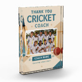 Moderne Cricket-Mannschaftsfoto Coach Fotoblock (Links)