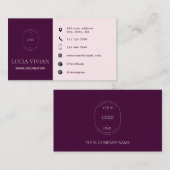 Moderne Crimson Minimalistisch Logo Social Media Visitenkarte (Vorne/Hinten)