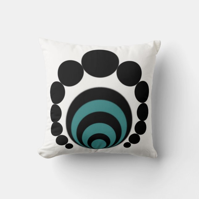Moderne Crop Circles Pillow Kissen (Vorderseite)