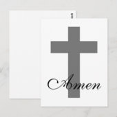 moderne CROSS + AMEN | Postkarte (Vorne/Hinten)