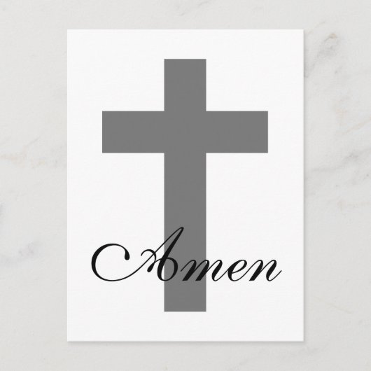 moderne CROSS + AMEN | Postkarte (Vorderseite)