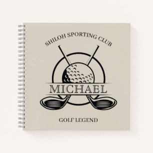 Moderne Cross Club Name Golf Notizblock