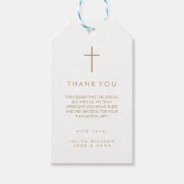 Moderne Cross Gold Foto Taufe Geschenkanhänger