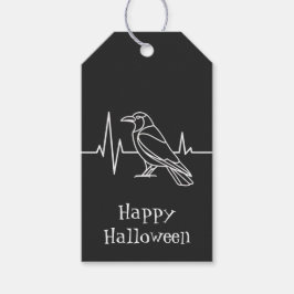 Moderne Crow & heart rate, minimalistisch, Hallowe Geschenkanhänger