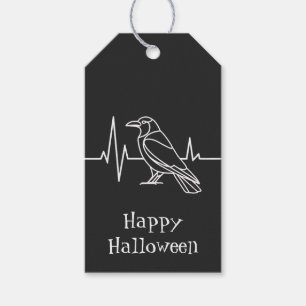 Moderne Crow & heart rate, minimalistisch, Hallowe Geschenkanhänger