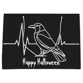 Moderne Crow & heart rate, minimalistisch, Hallowe Große Geschenktüte